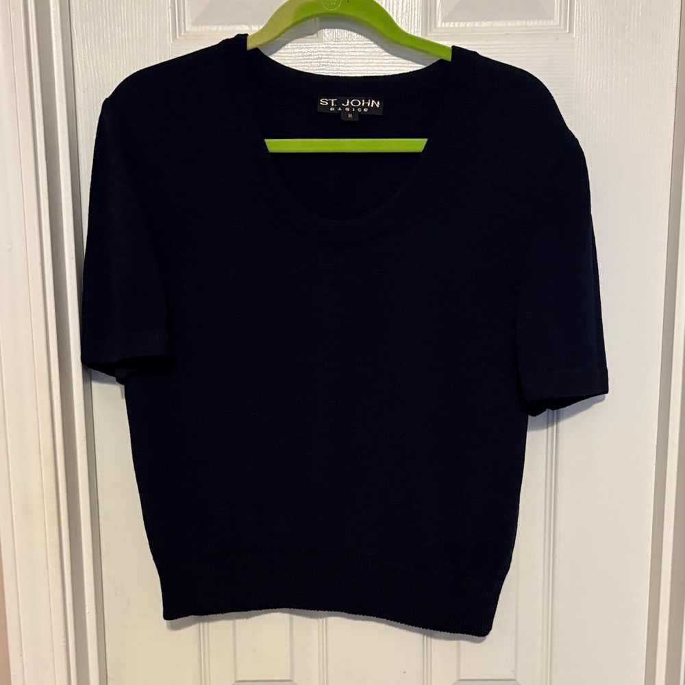 St. John Dark Blue Knit Top